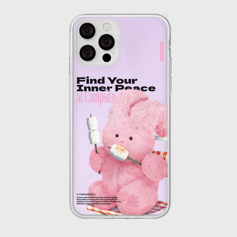 [THENINEMALL] Pink Camping Windy Mirror Phone Case