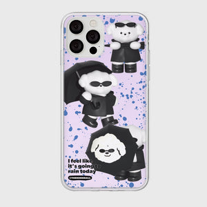 [THENINEMALL] Pattern Rainy Day Ppokku Mirror Phone Case