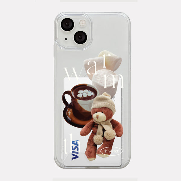 [Mademoment] Choco Teddy Lettering Design Clear Phone Case (4 Types)