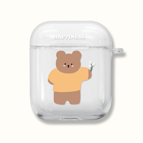 [MOMO CASE] 485 꽃줄베어 Clear Airpods Case