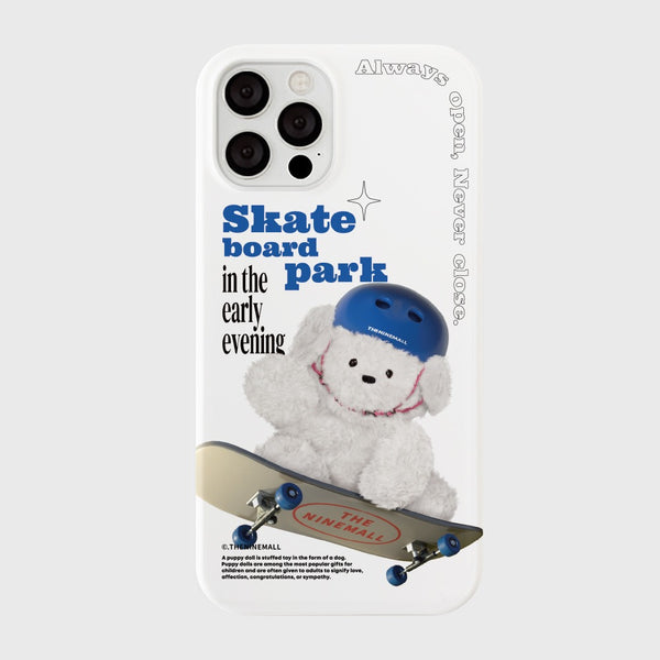 [THENINEMALL] Small Ppokku Skateboarder Hard Phone Case (2 types)