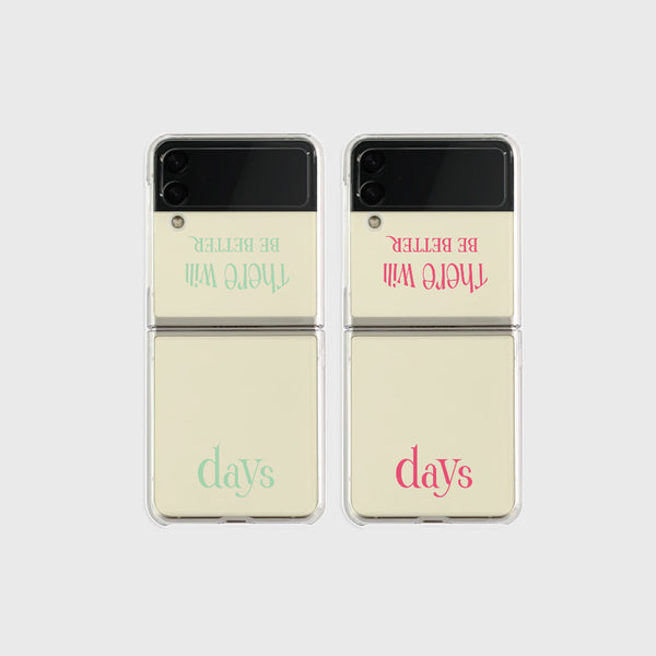 [Mademoment] Day's Color Lettering Design Clear Phone Case (4 Types)