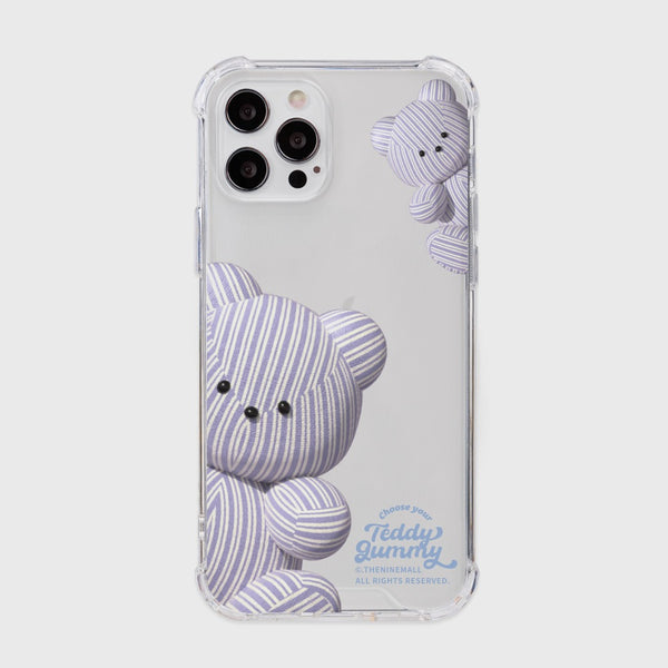 [THENINEMALL] Big Stripy Gummy Clear Phone Case (3 types)