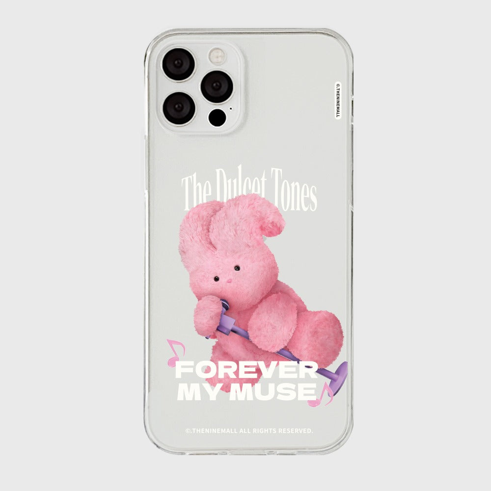 [THENINEMALL] Pink Muse Windy Clear Phone Case (3 types)