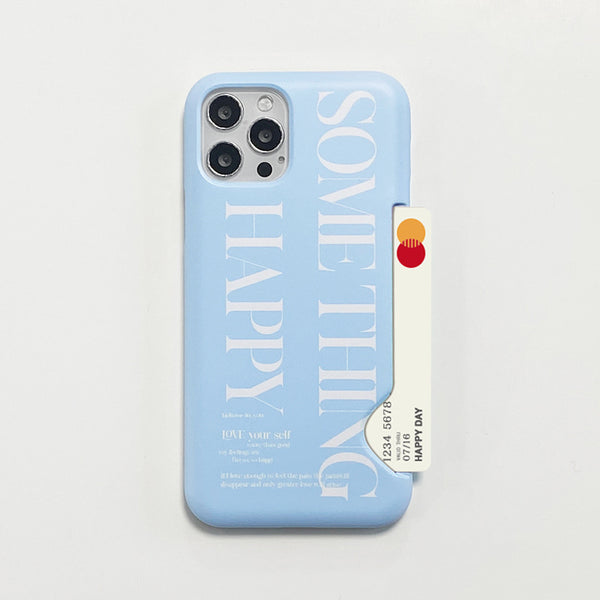 [MOMO CASE] 515 썸띵HAPPY(블루) Phone Case