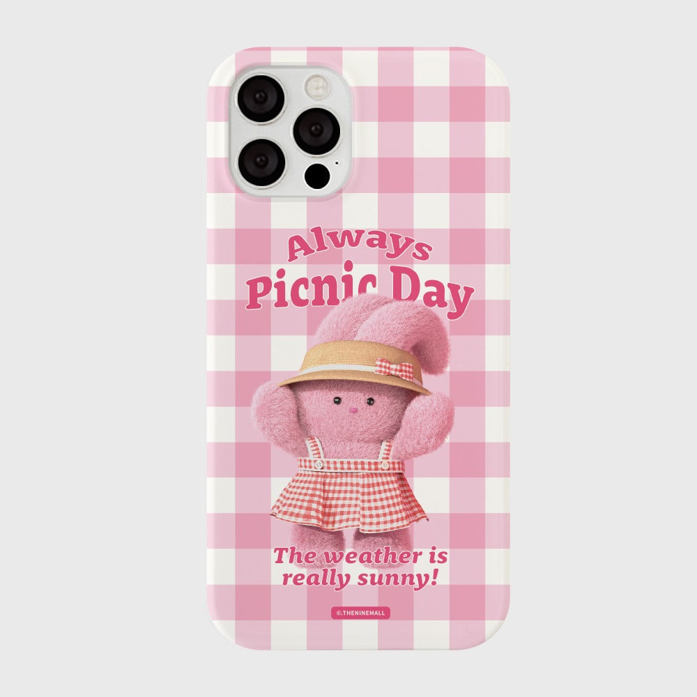 [THENINEMALL] Picnic Day Windy Hard Phone Case (2 types)