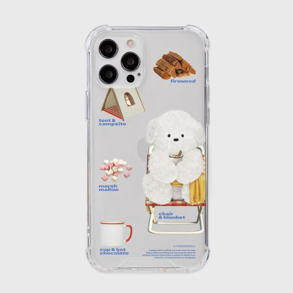 [THENINEMALL] Pattern Camping Ppokku Clear Phone Case (3 types)