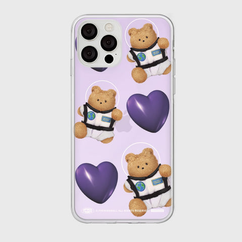 [THENINEMALL] Pattern Heart Space Mirror Phone Case