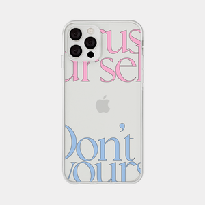 [Mademoment] Dont Rush Lettering Design Clear Phone Case (4 Types)