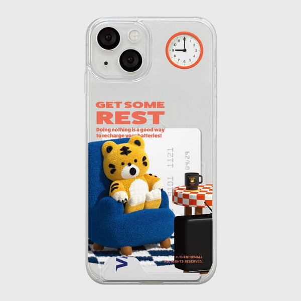 [THENINEMALL] Rest Hey Tiger Clear Phone Case (3 types)