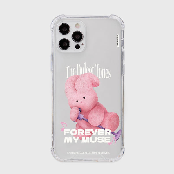 [THENINEMALL] Pink Muse Windy Clear Phone Case (3 types)