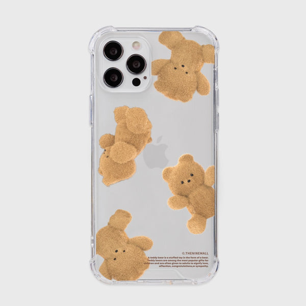 [THENINEMALL] Pattern Gummy Tumbling Clear Phone Case (3 types)