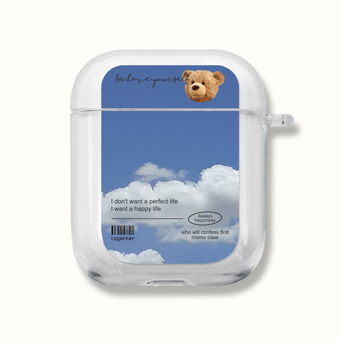 [MOMO CASE] 513 SKY베어 Clear Airpods Case