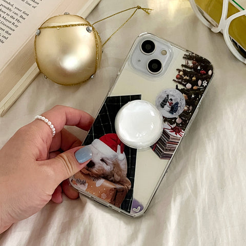 [Mademoment] Sleepy Puppy Design Glossy Mirror Phone Case