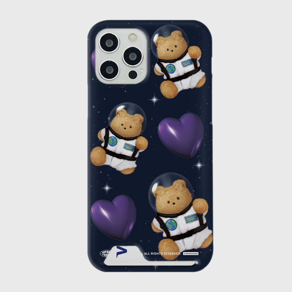 [THENINEMALL] Pattern Heart Space Hard Phone Case (2 types)