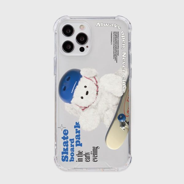 [THENINEMALL] Big Ppokku Skateboarder Clear Phone Case (3 types)