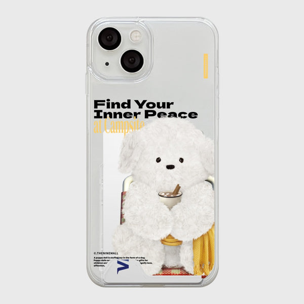 [THENINEMALL] Yellow Camping Ppokku Clear Phone Case (3 types)