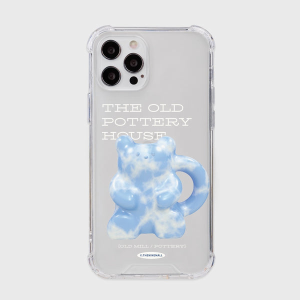 [THENINEMALL] 블루 포터리 Clear Phone Case (2 types)