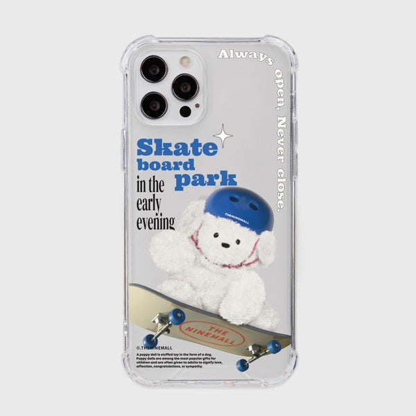 [THENINEMALL] Small Ppokku Skateboarder Clear Phone Case (3 types)