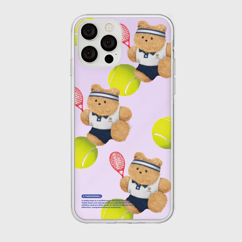 [THENINEMALL] 패턴 테니스 테디 Mirror Phone Case