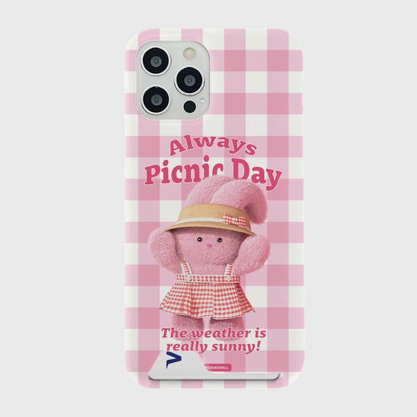 [THENINEMALL] Picnic Day Windy Hard Phone Case (2 types)