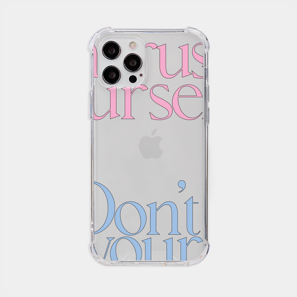 [Mademoment] Dont Rush Lettering Design Clear Phone Case (4 Types)