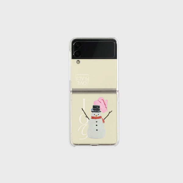 [Mademoment] Love And Joy Snowman Design Clear Phone Case (4 Types)