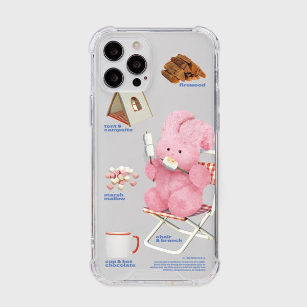 [THENINEMALL] Pattern Camping Windy Clear Phone Case (3 types)