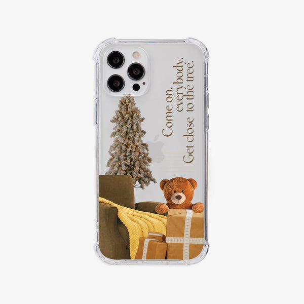 [Mademoment] Tree Bear Lettering Design Clear Phone Case (4 Types)