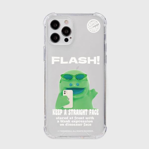 [THENINEMALL] Raptor Basic Flash Clear Phone Case (3 types)