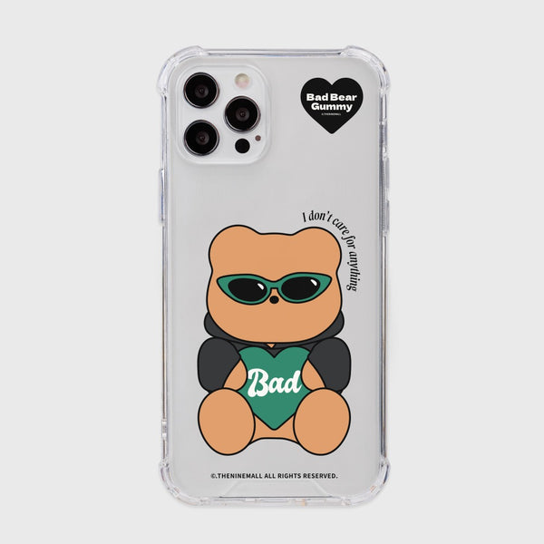 [THENINEMALL] Green Checkerboard Bad Gummy Clear Phone Case (3 types)