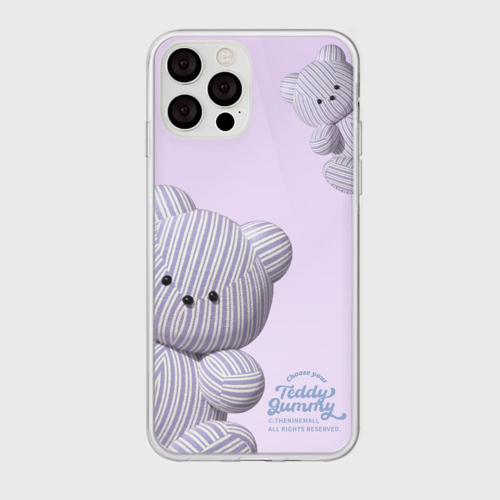 [THENINEMALL] Big Stripy Gummy Mirror Phone Case