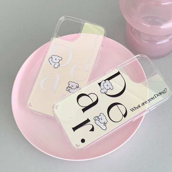 [Mademoment] Dear Molly Lettering Design Glossy Mirror Phone Case