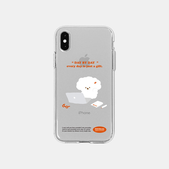 [DEEPING CASE] 일하는 콩이 Jelly Case (White)