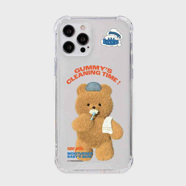 [THENINEMALL] Cleaning Time Gummy Clear Phone Case (3 types)