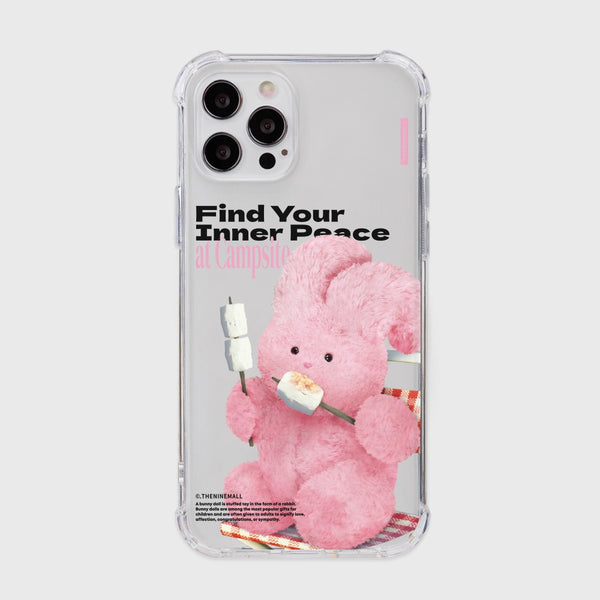 [THENINEMALL] Pink Camping Windy Clear Phone Case (3 types)