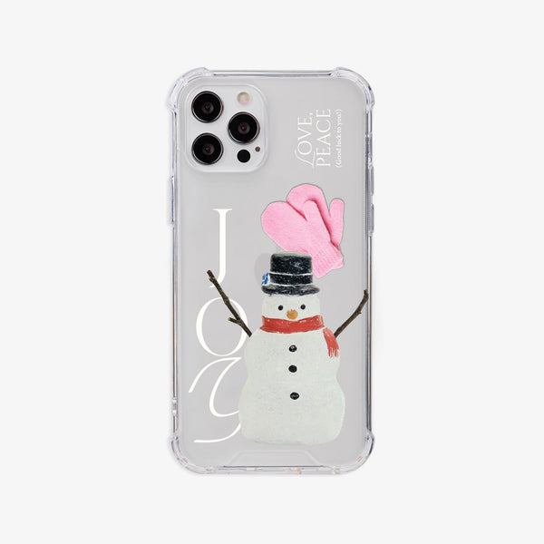 [Mademoment] Love And Joy Snowman Design Clear Phone Case (4 Types)