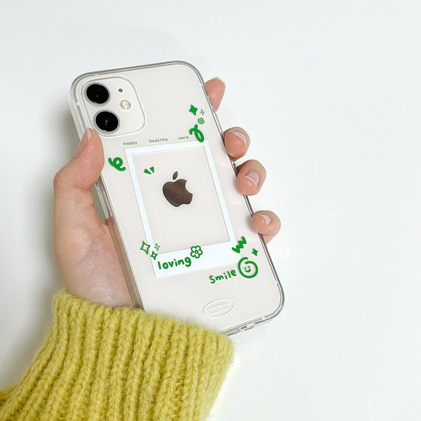 [DEEPING CASE] 스마일 폴라로이드 Jelly Case (Green)