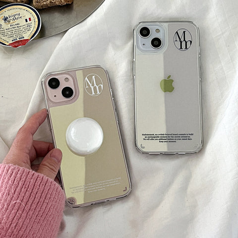 [Mademoment] Basic Design Glossy Mirror Phone Case