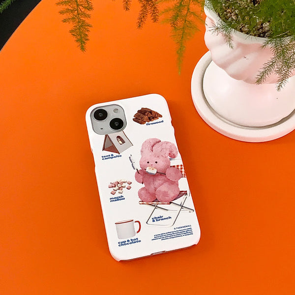 [THENINEMALL] Pattern Camping Windy Hard Phone Case (2 types)