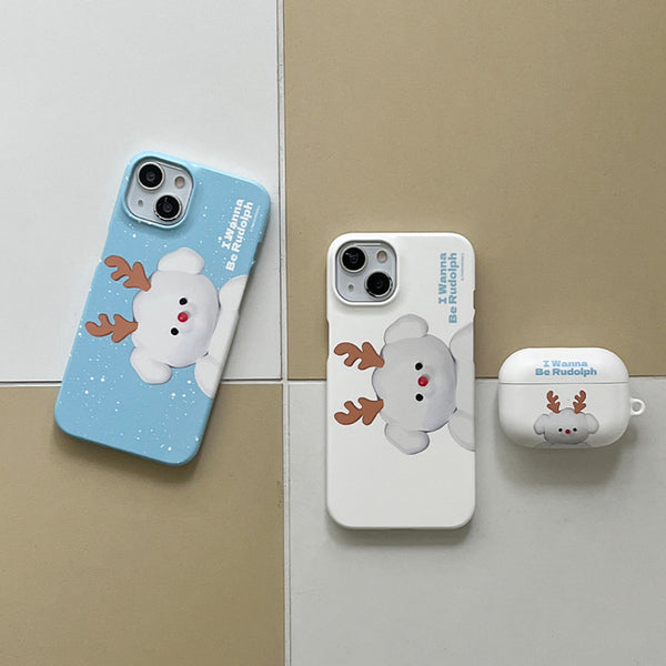 [THENINEMALL] Ppokku Wannabe Rudolph Hard Phone Case (2 types)