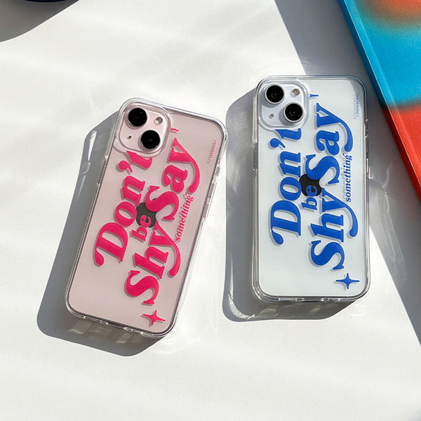 [THENINEMALL] Dont Be Shy Clear Phone Case (3 types)