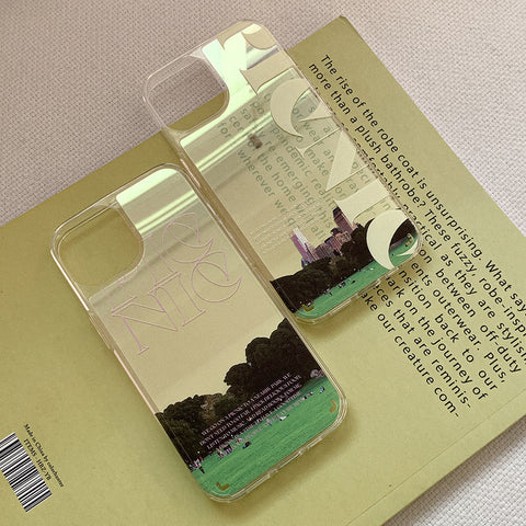 [Mademoment] Park Time Design Glossy Mirror Phone Case