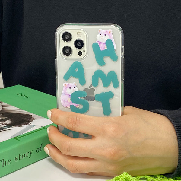 [MOMO CASE] 525 HAMSTORY(핑크) Jelly Case