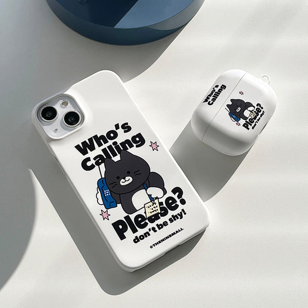 [THENINEMALL] Calling Hey Cat AirPods Hard Case