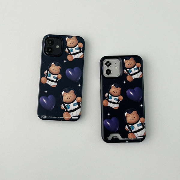 [THENINEMALL] Pattern Heart Space Hard Phone Case (2 types)