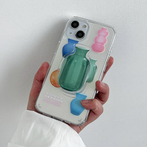 [Mademoment] Shapes Of Vases Design Glossy Mirror Phone Case