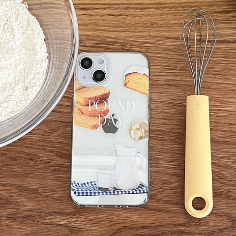 [Mademoment] Make Pound Cake Design Clear Phone Case (4 Types)