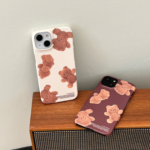 [THENINEMALL] Pattern Gummy Tumbling Hard Phone Case (2 types)