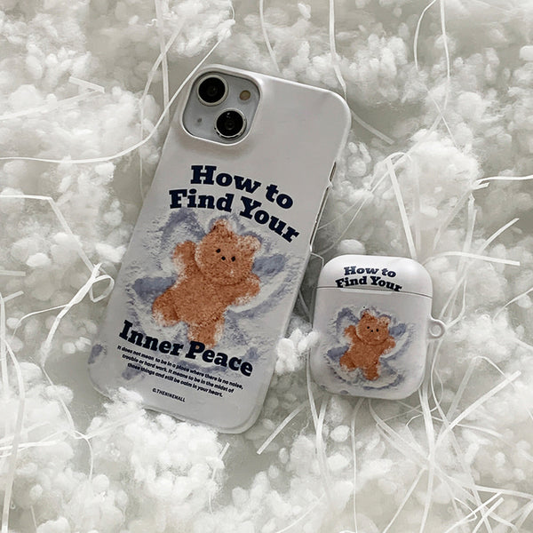 [THENINEMALL] Gummy Snow Inner Peace Hard Phone Case (2 types)